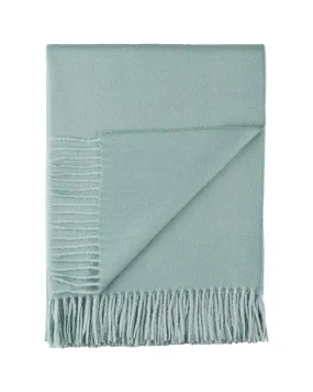 100% Baby Alpaca Throw - Sea Glass