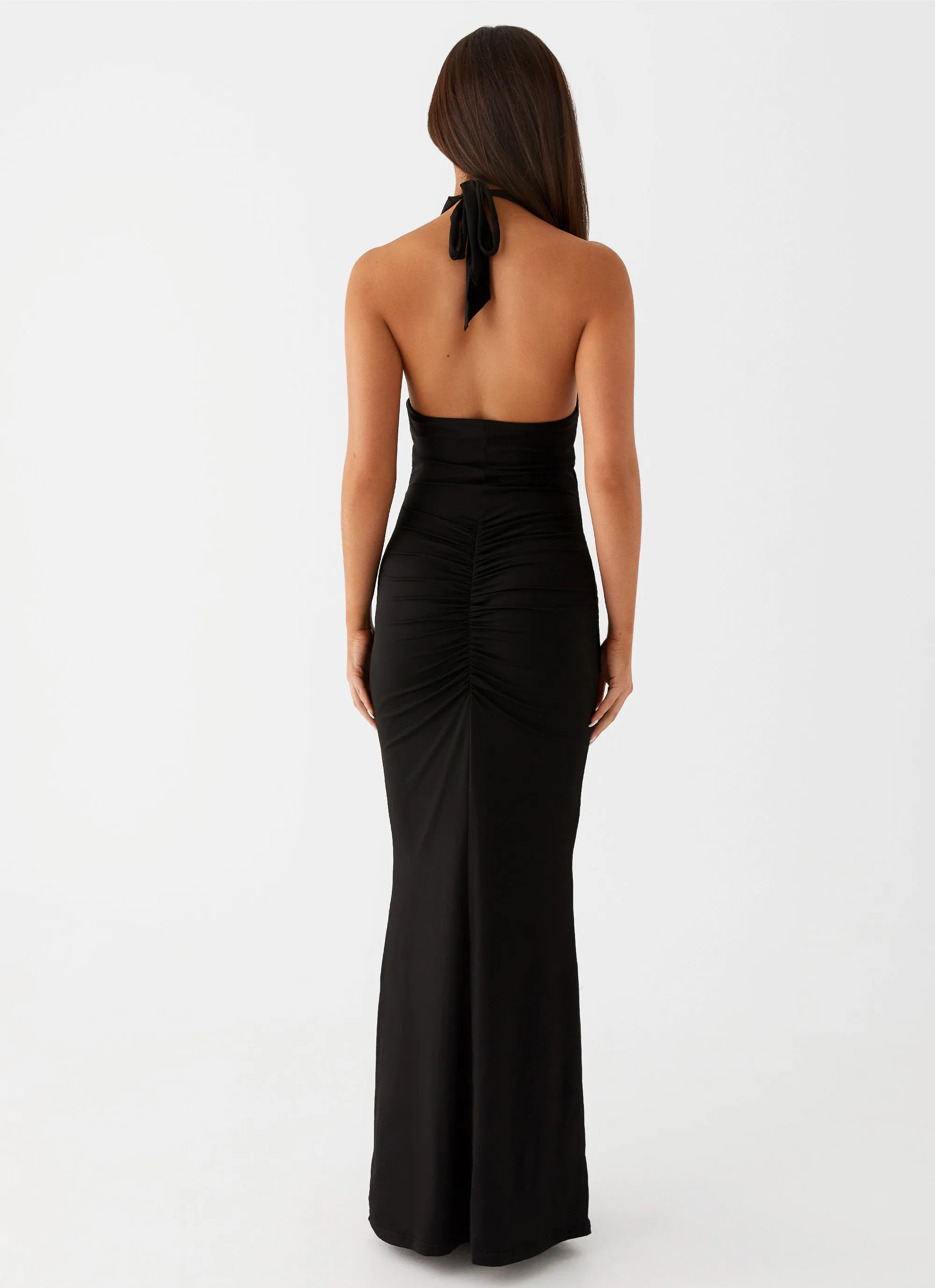 Allanna Frill Maxi Dress - Black