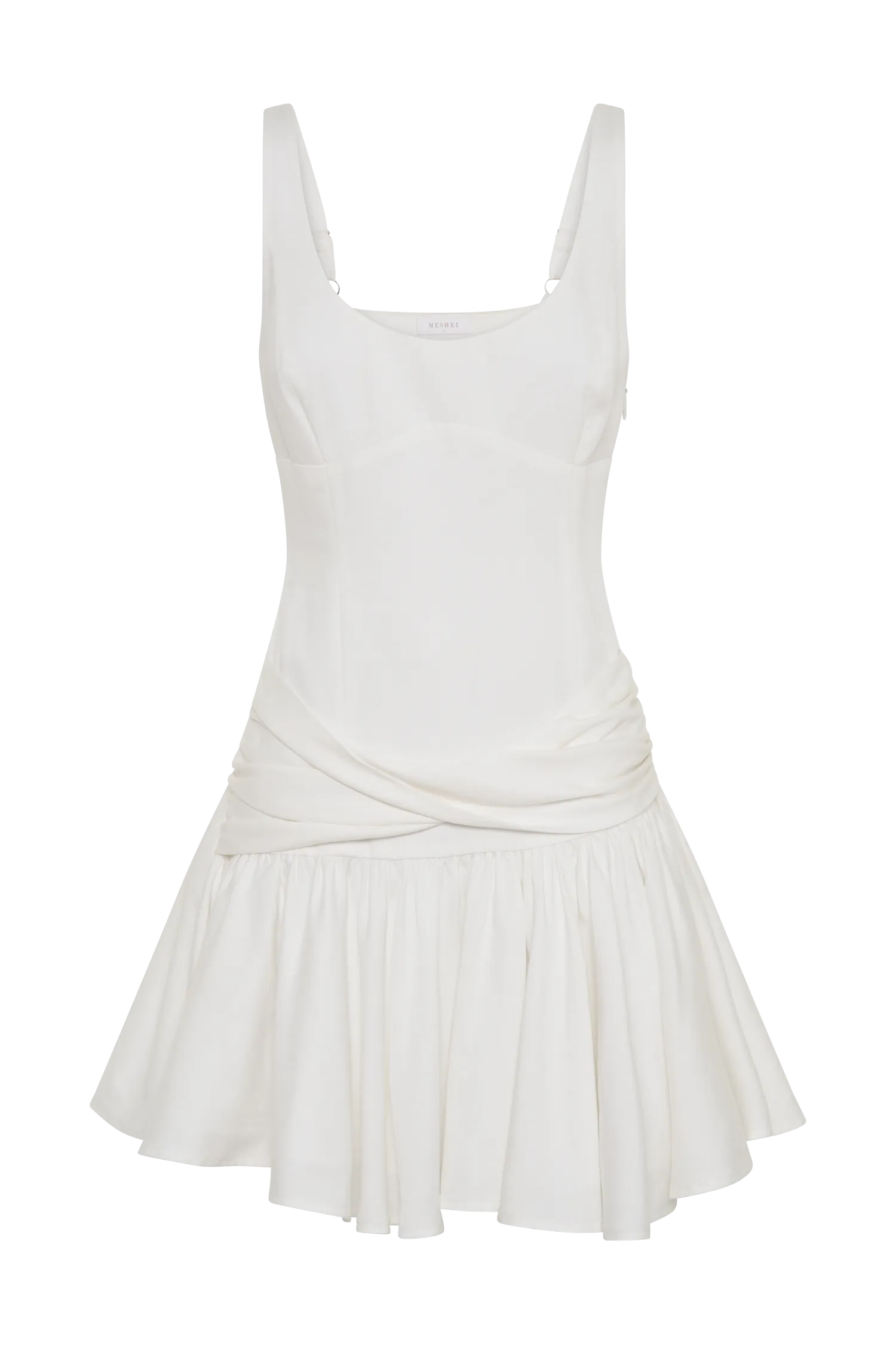 Alvara Cotton Puffy Mini Dress - White