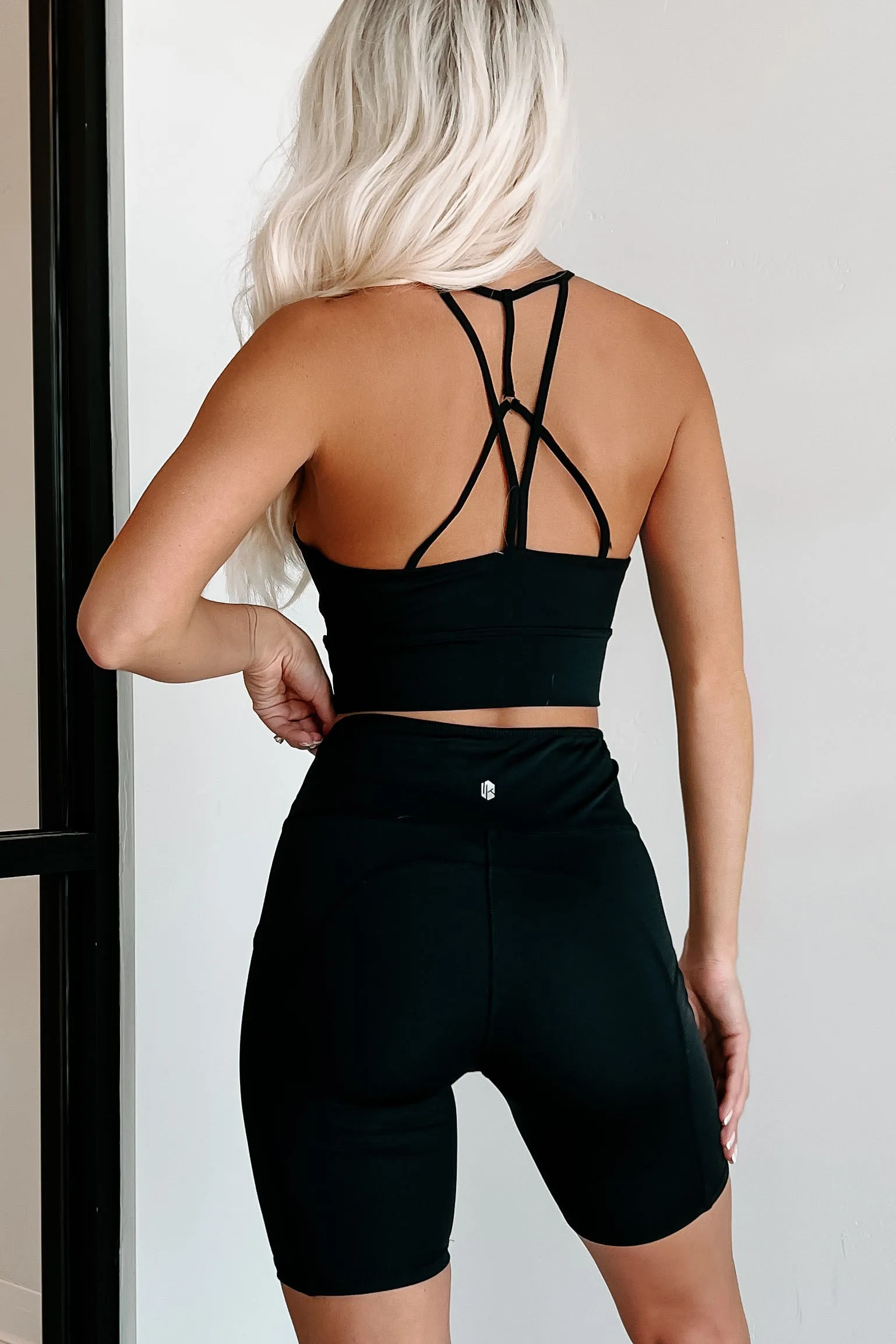 Always On Two Piece Biker Short Set (Black)