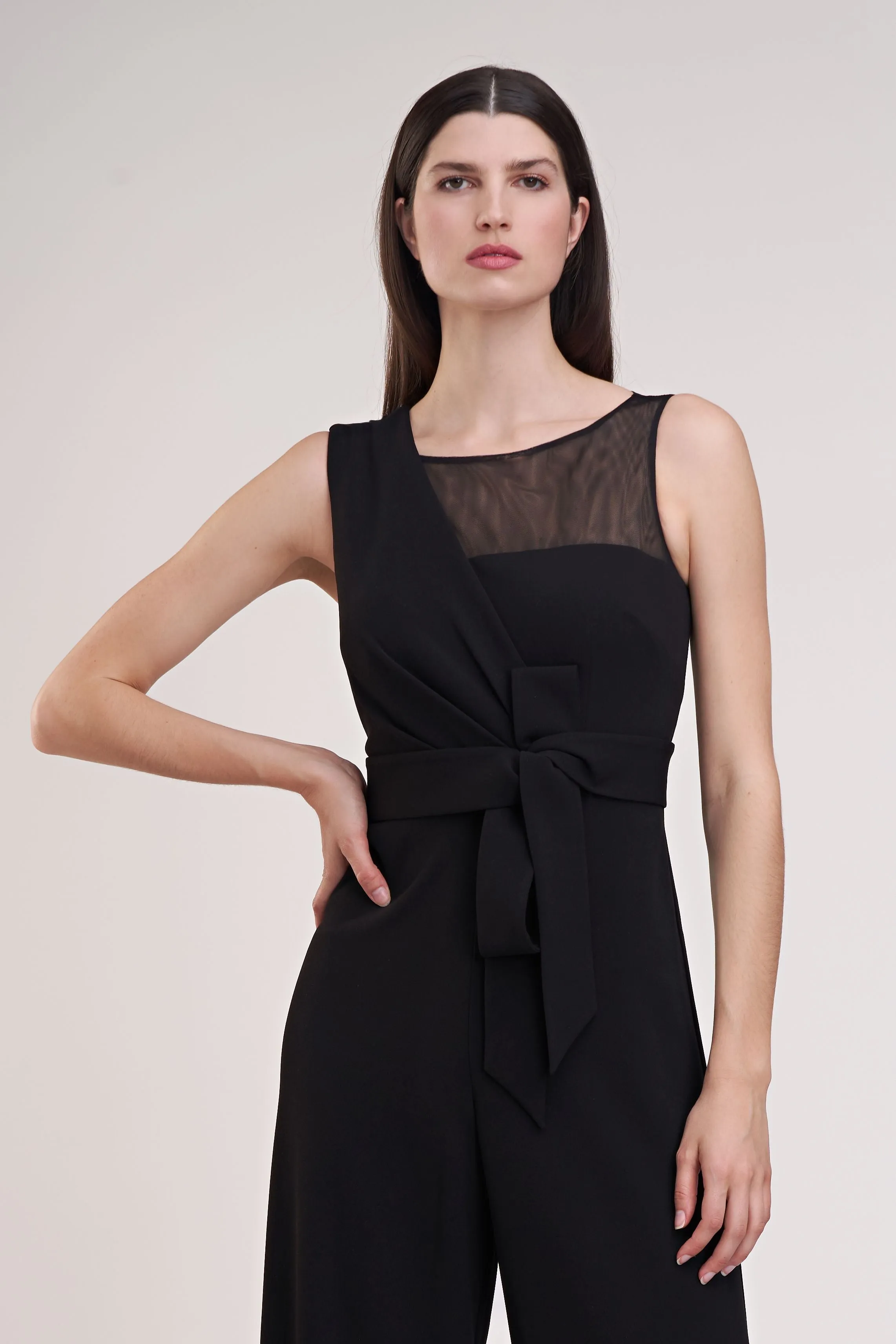 Aubree Bow Jumpsuit I Black