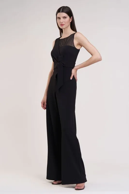 Aubree Bow Jumpsuit I Black