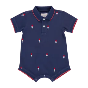 Baby Boys Alec Jumper - Navy Rocket Pop Embroidery