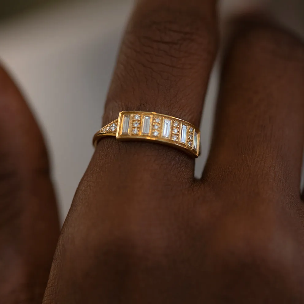 Baguette Diamond Bar Ring