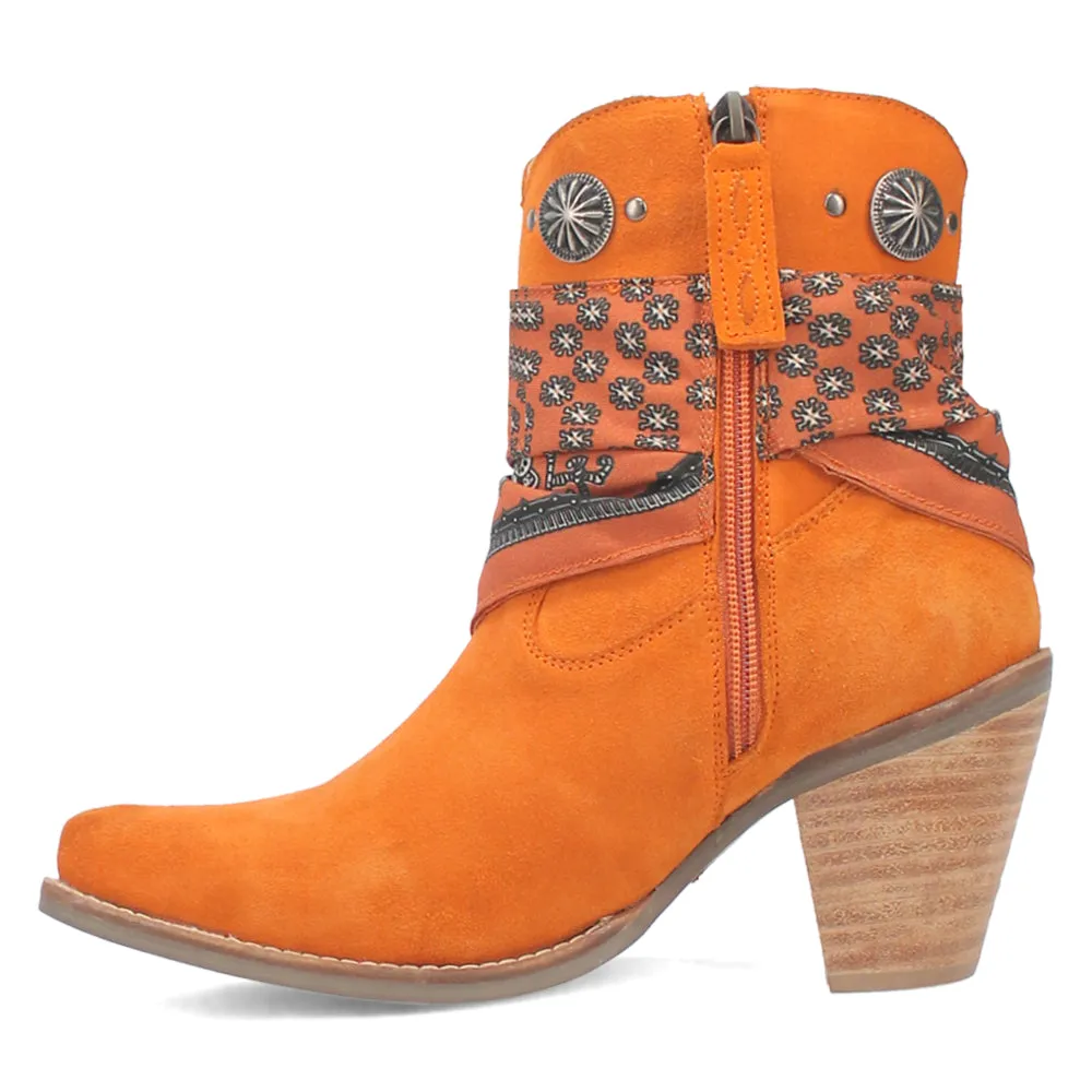 Bandida Paisley Studded Round Toe Cowboy Booties