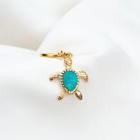 Bohemian Green Opal Turtle Earring (I'm Not Perfect)