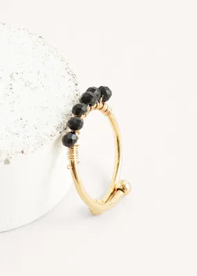 BONNY BEADED RING - BLACK