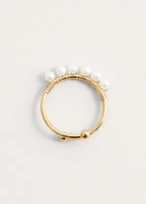 BONNY BEADED RING - WHITE