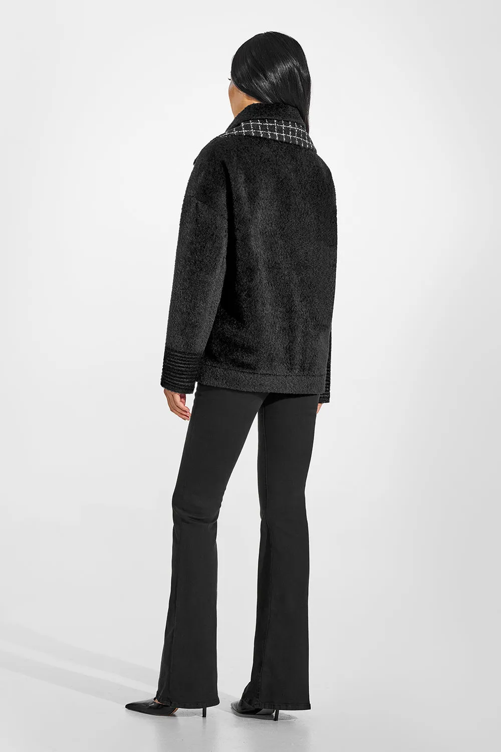 Bouclé Alpaca Signature Double Collar Bomber