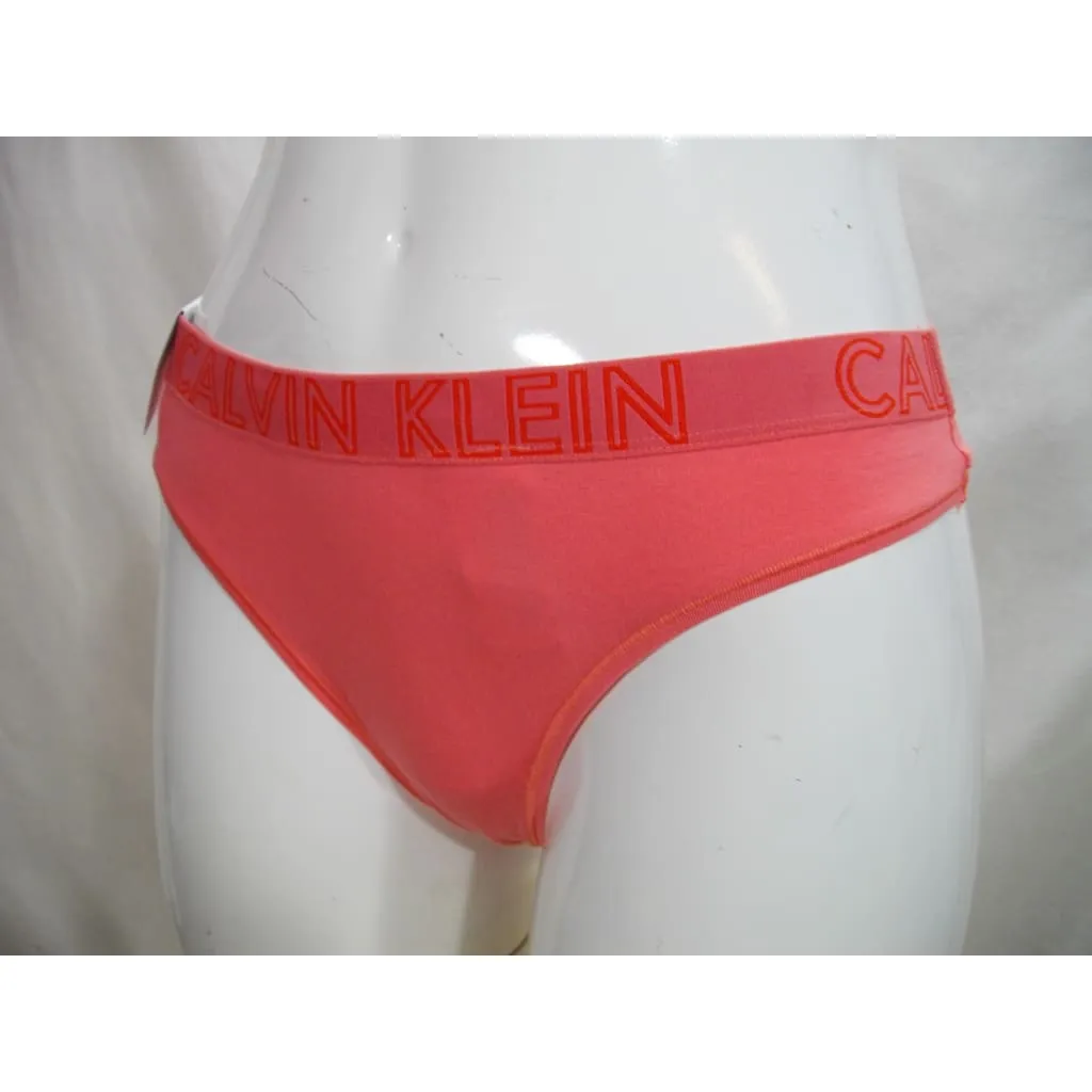 Calvin Klein QD3636 CK Ultimate Cotton Thong SMALL Orange NWT