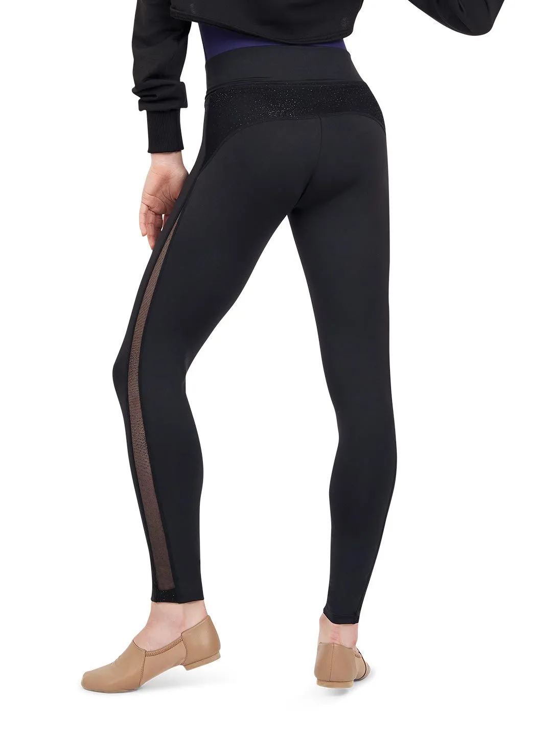 Capezio Adult's Cosmos Cross Front Legging - Black ONLY