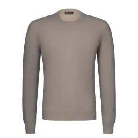 Cashmere Crew-Neck Pullover in Sand