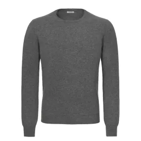 Crew-Neck Cashmere Sweater in Grey