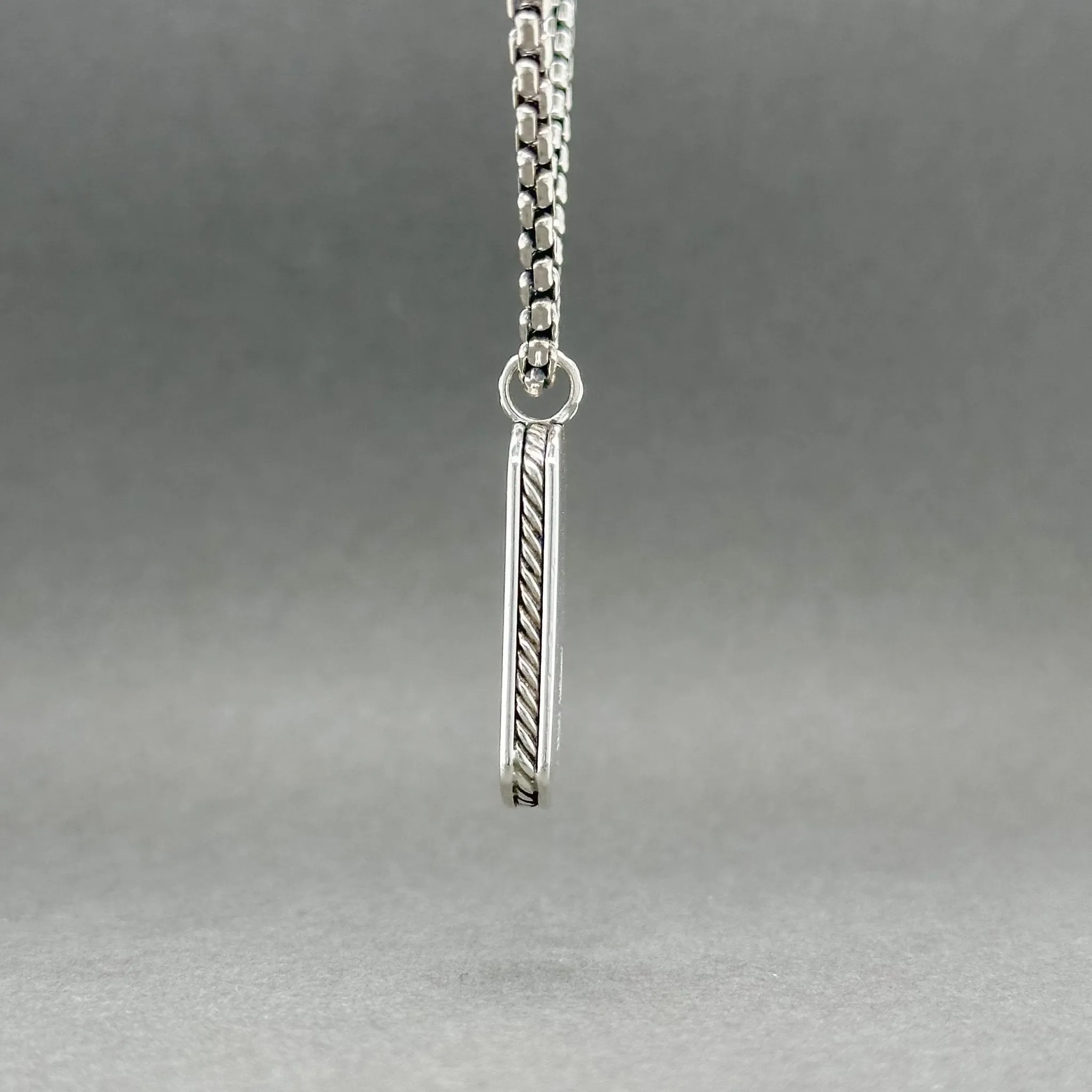 Estate David Yurman SS 20” Dog Tag Pendant