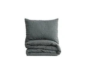 Gathered Textures Duvet Cover   Sham Set