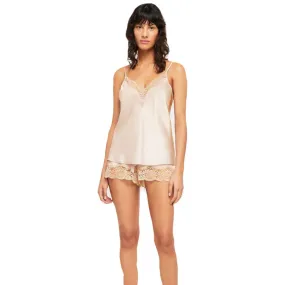 Ginia Silk Camisole and Short Set Mink