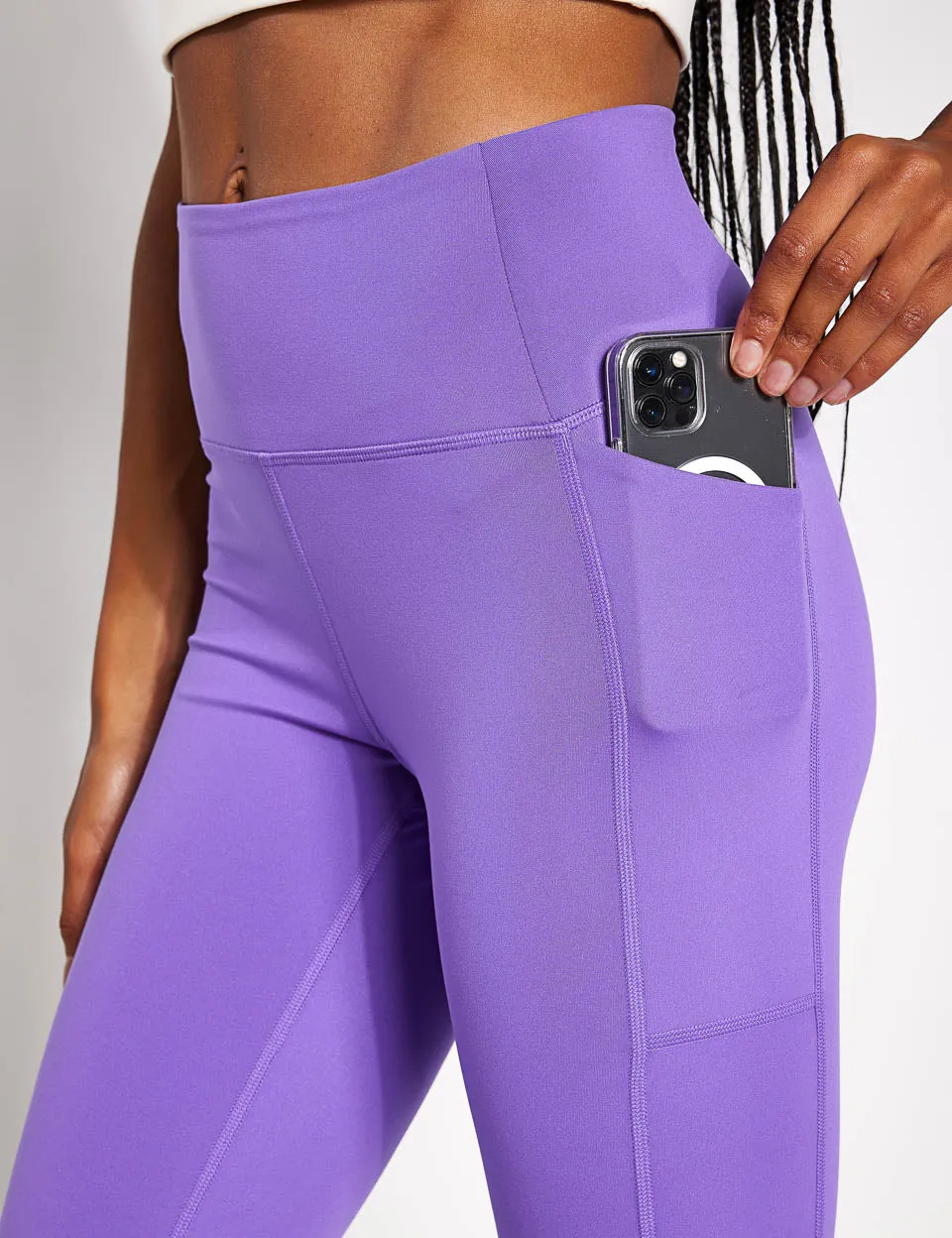 High Waisted 7/8 Pocket Legging - Retro Violet