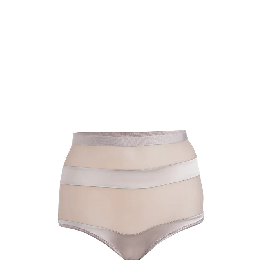 HIGH-WAISTED SILK PANTIES "MALFALDA" IN BLUSH