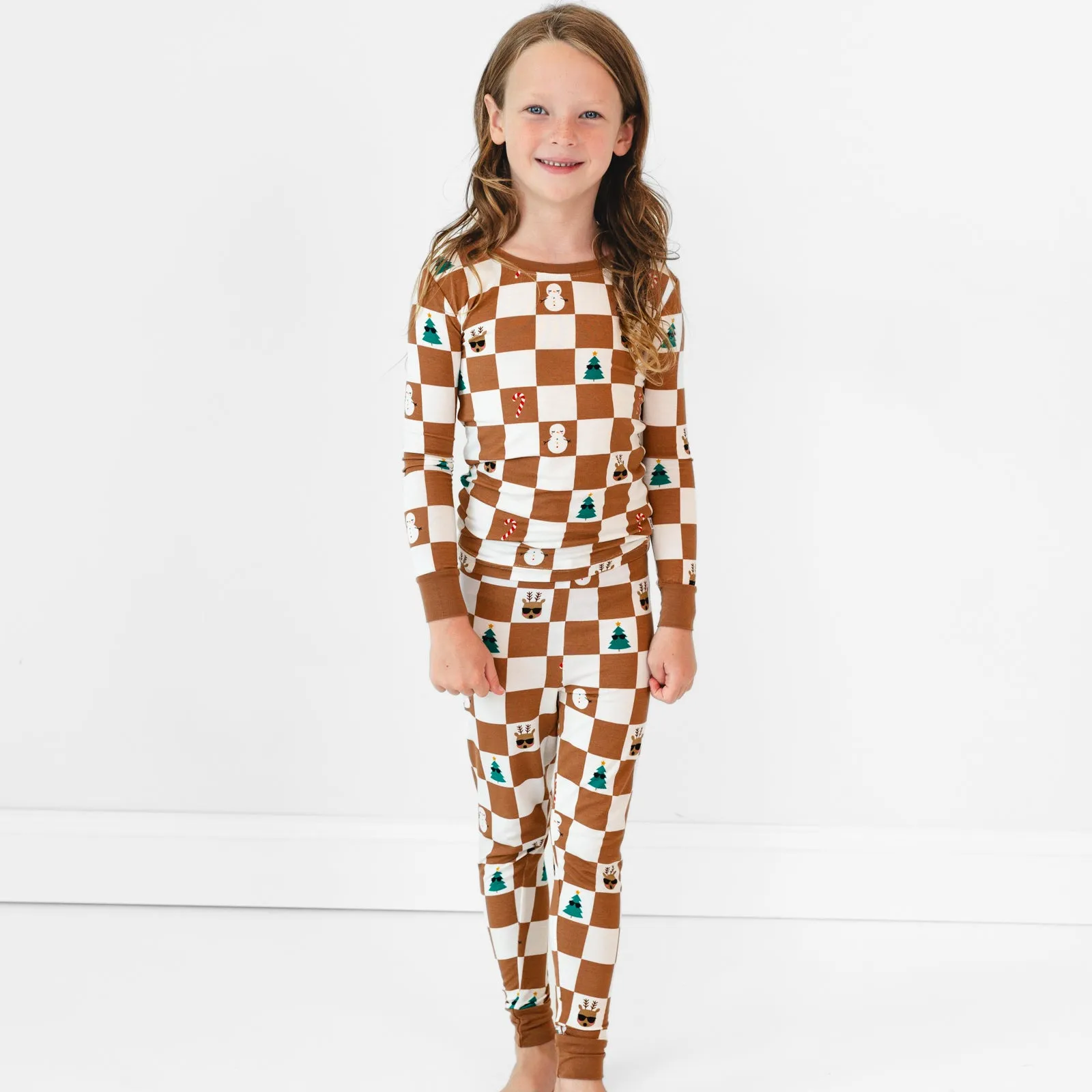 Holiday Checks Two-Piece Pajama Set