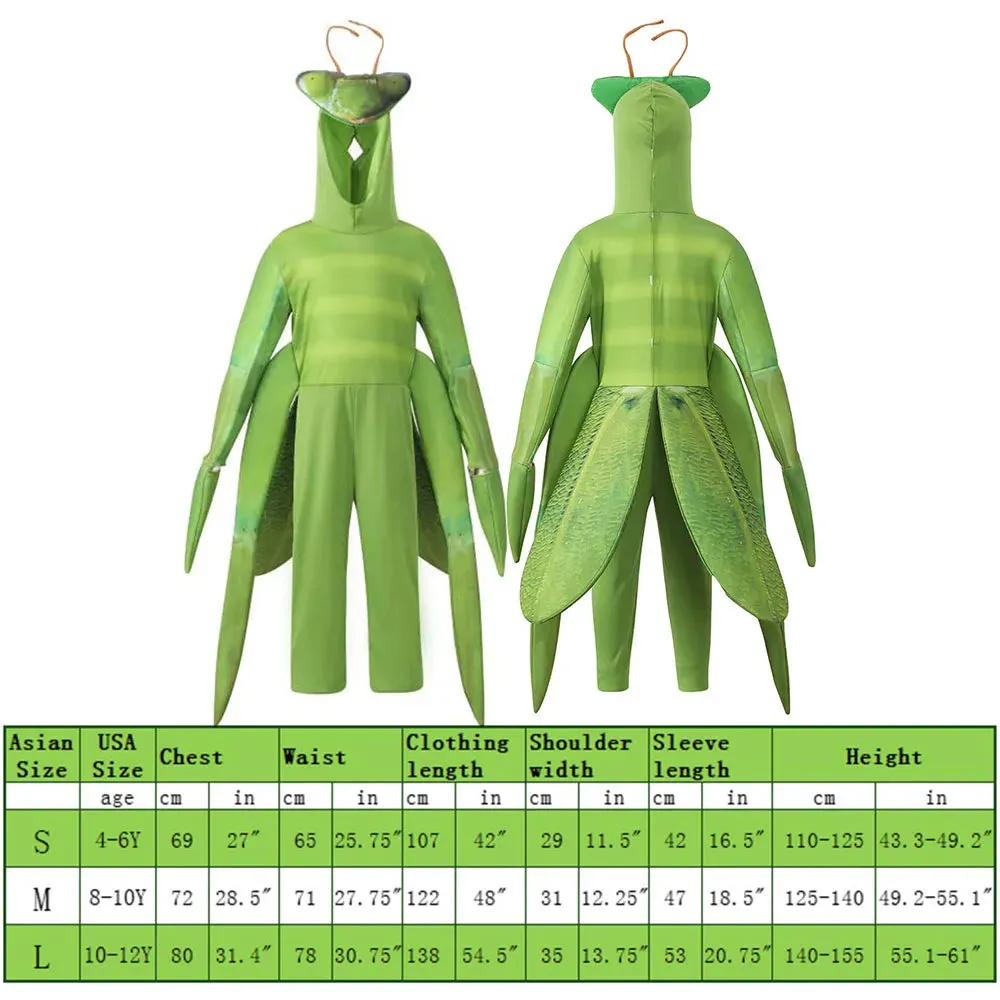 Insect Praying Mantis Green Jumpsuit Kid Costumes