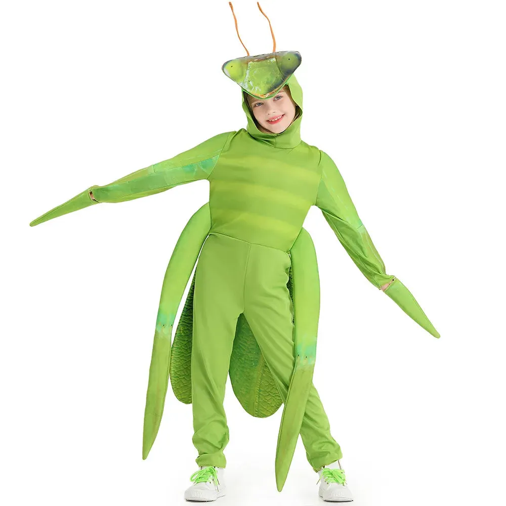 Insect Praying Mantis Green Jumpsuit Kid Costumes