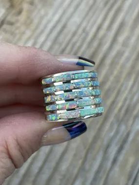 Iridescent Opal Stacked Ring