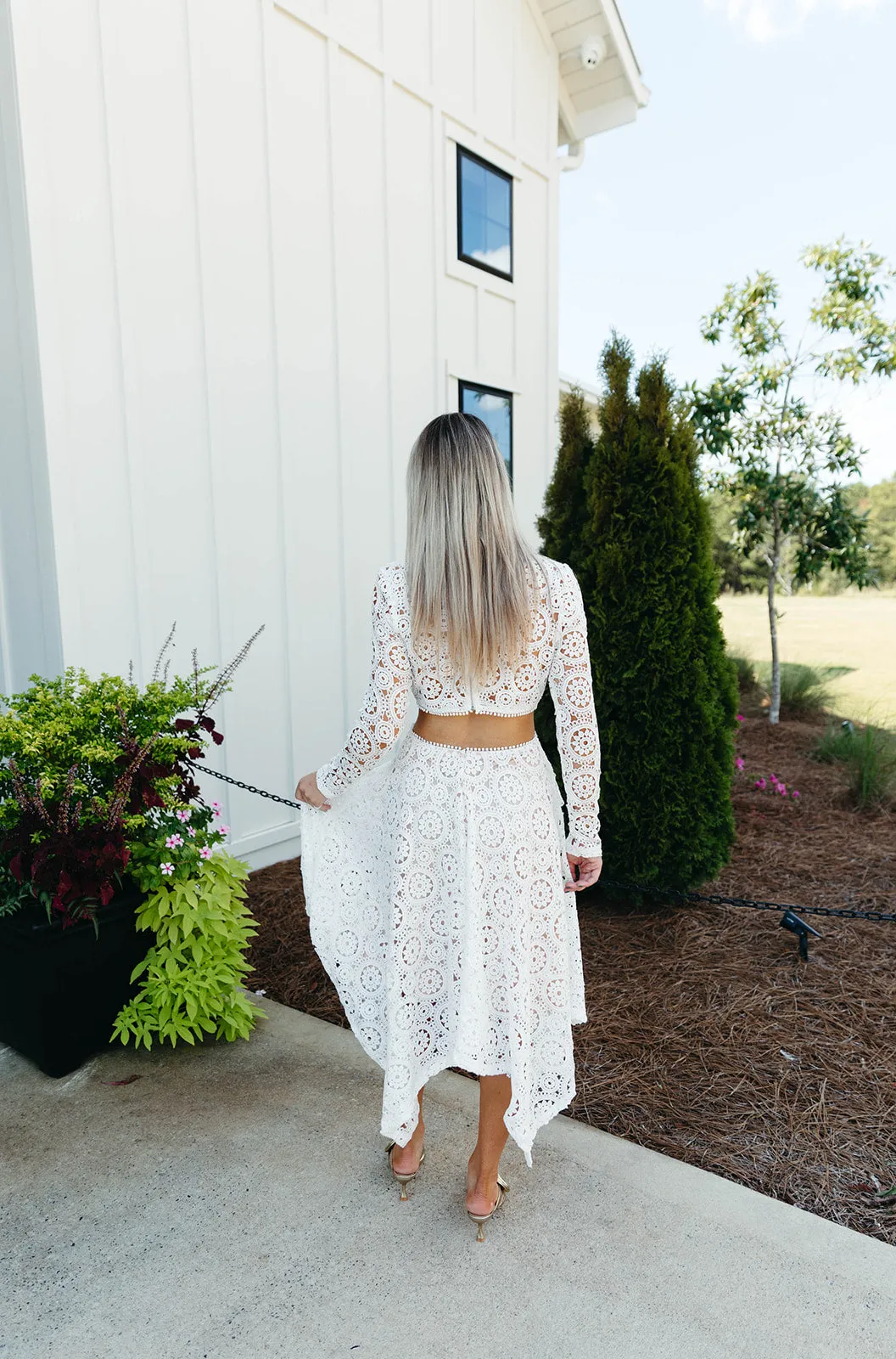 Kathleen Midi Dress - Off White