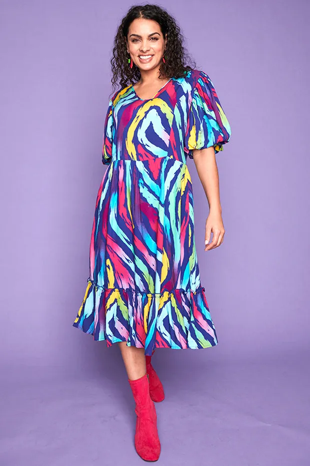 Kyle Rainbow Zebra Dress