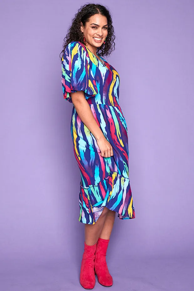 Kyle Rainbow Zebra Dress