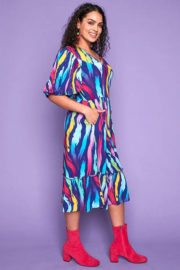 Kyle Rainbow Zebra Dress