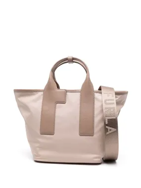 LIGHT PINK LEATHER-TRIMMED BAG