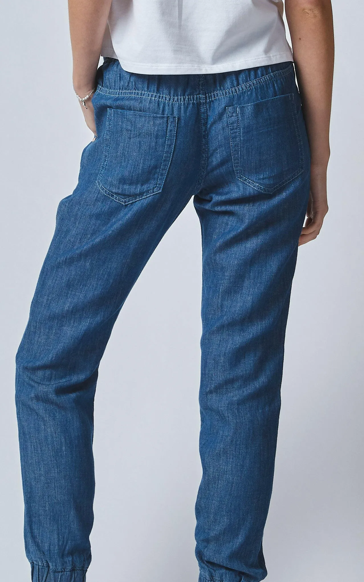 Lounger Blur Blue Linen Denim Jeans