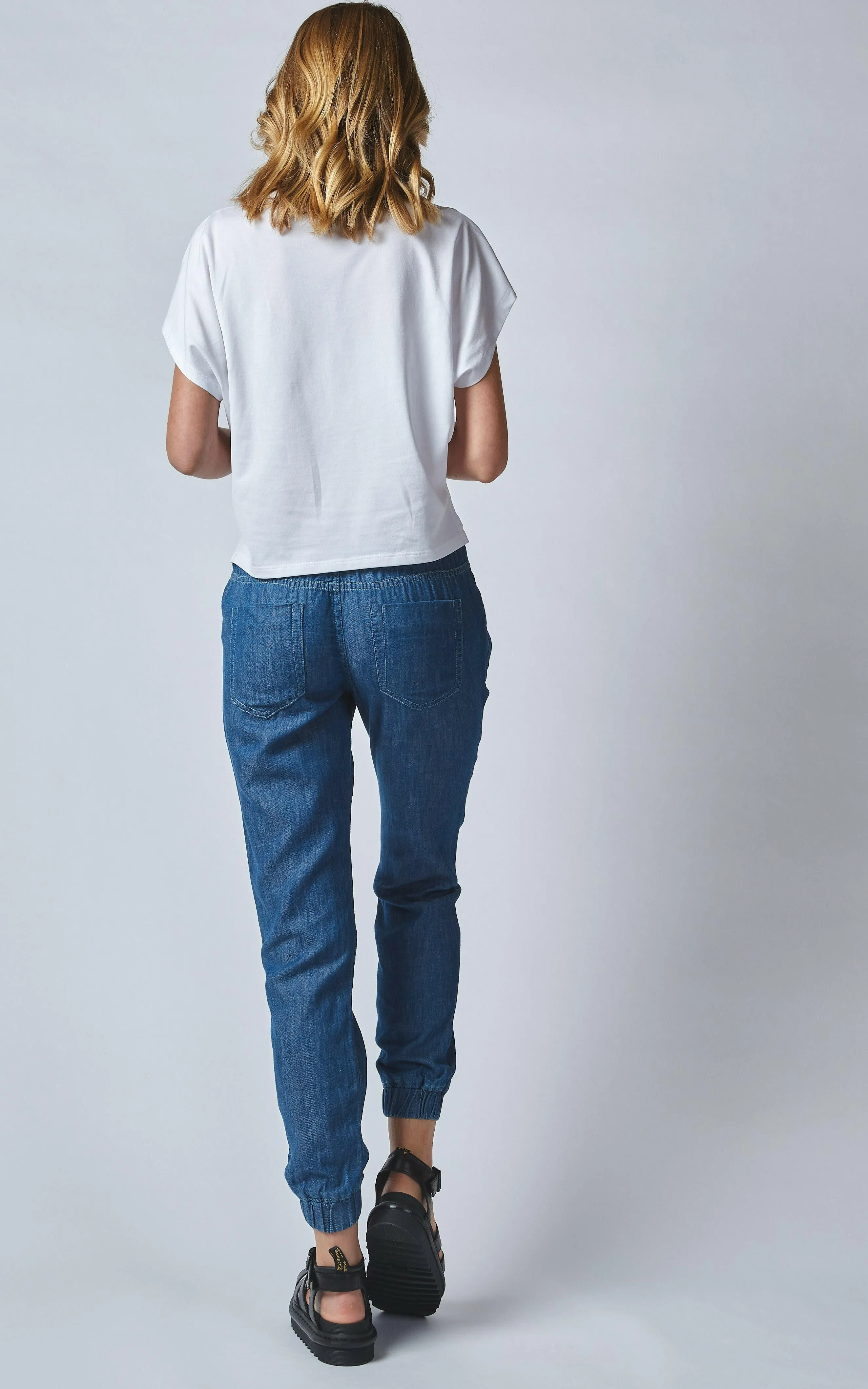 Lounger Blur Blue Linen Denim Jeans