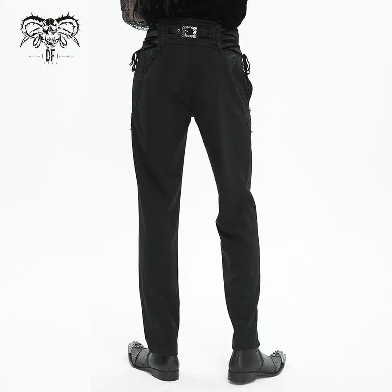 Men's Gothic Strappy High-waisted  Pants