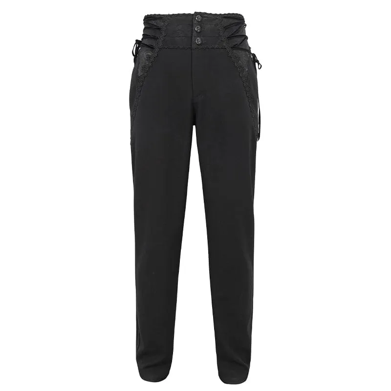 Men's Gothic Strappy High-waisted  Pants