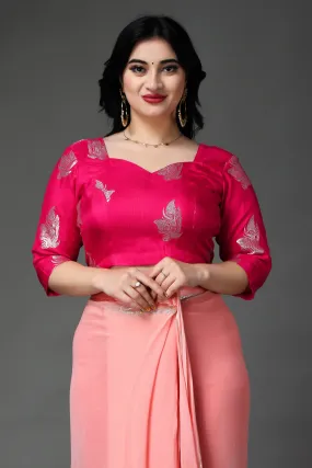 Modish Magenta Silk Blouse