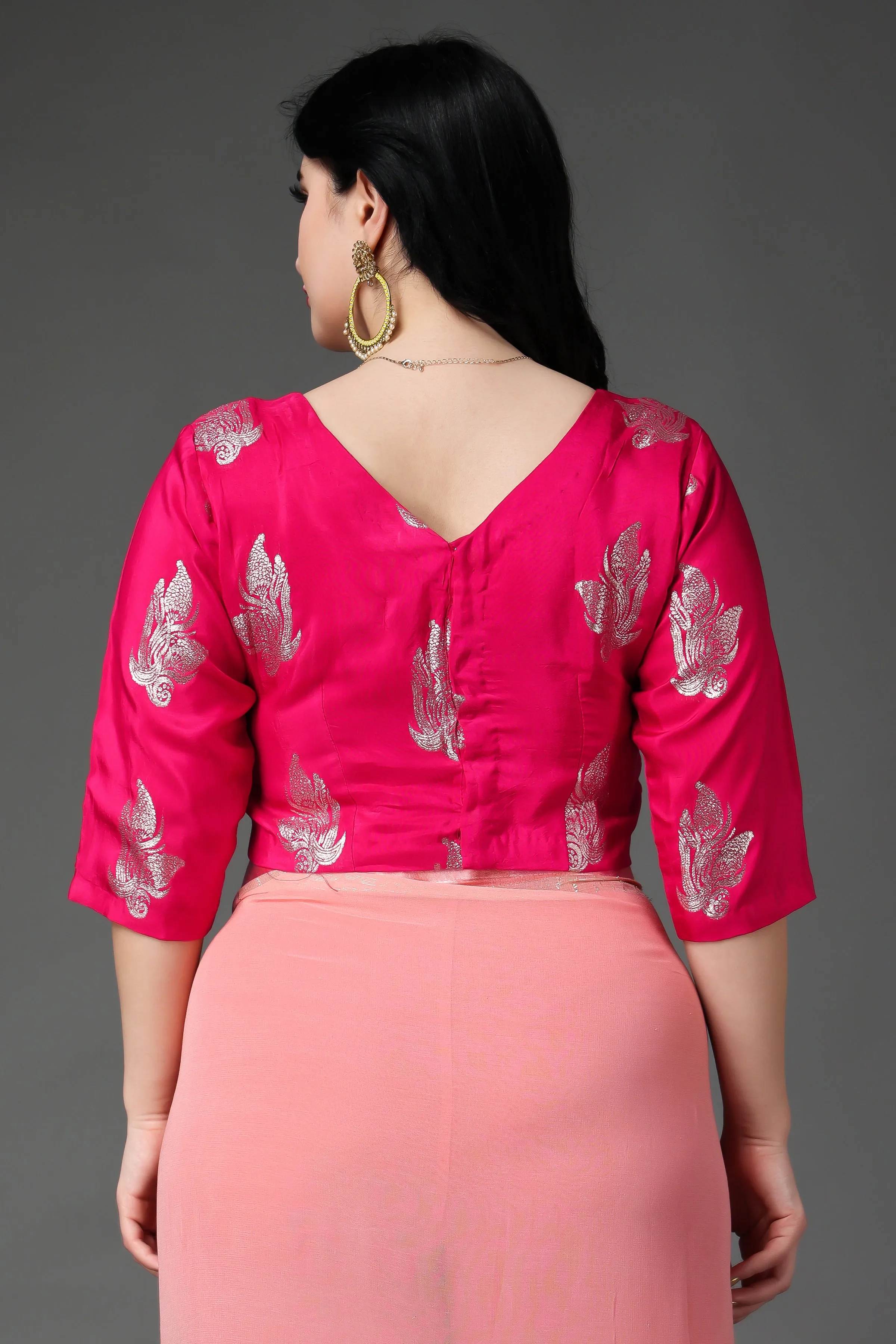 Modish Magenta Silk Blouse