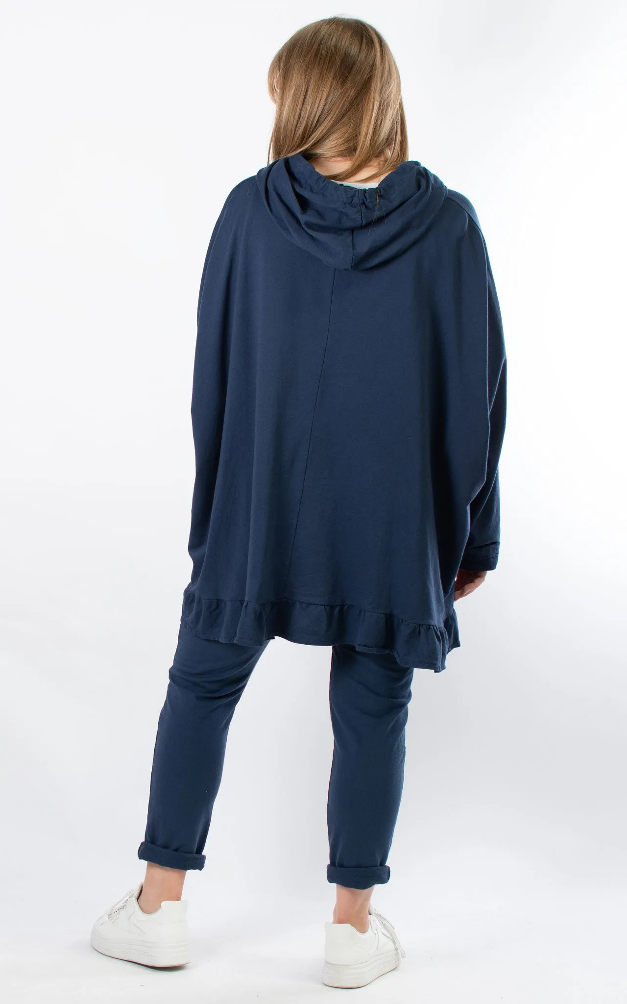 Nora Frill Hoodie | Navy