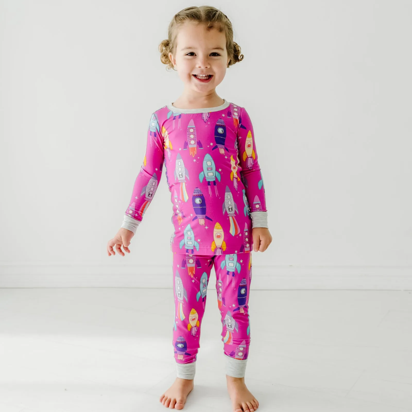 Pink Space Explorer Two-Piece Pajama Set