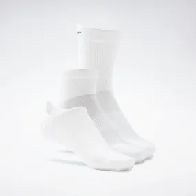 Reebok Apparel Men Active Foundation Ankle Socks 3 Pairs White