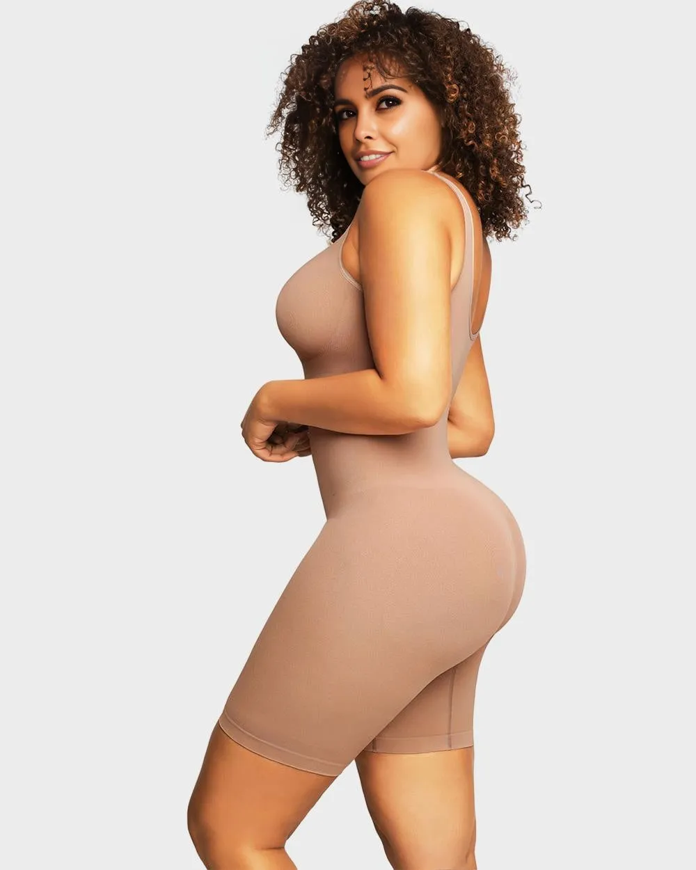 SheCurve® Seamless Sculpting Mid Thigh Bodysuit