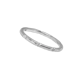 Silver Notch Band Ring