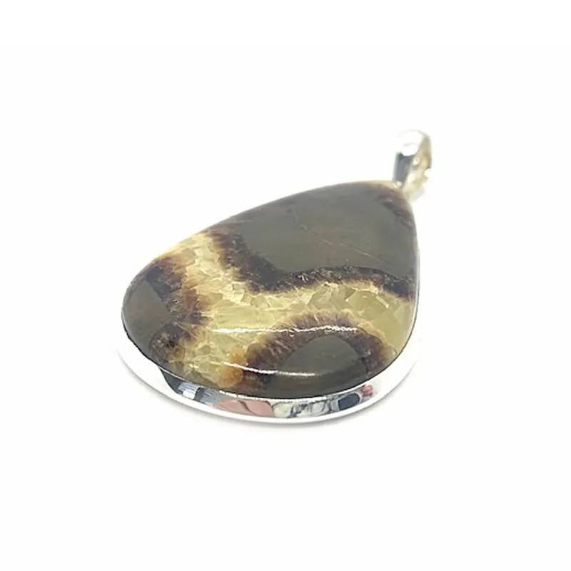 Tulsi Septarian Bohemian Teardrop Pendant