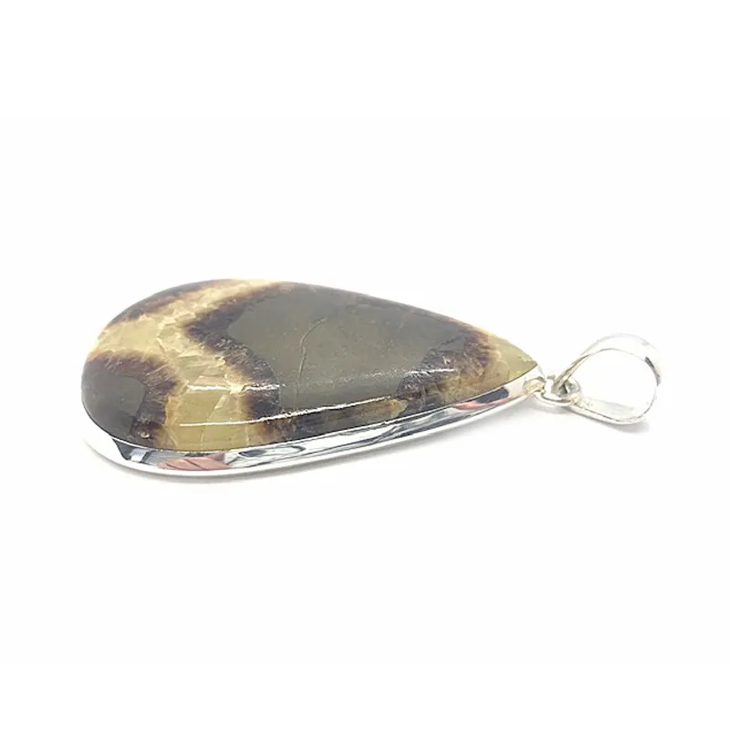 Tulsi Septarian Bohemian Teardrop Pendant